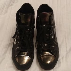 Patent Leather converse high tops